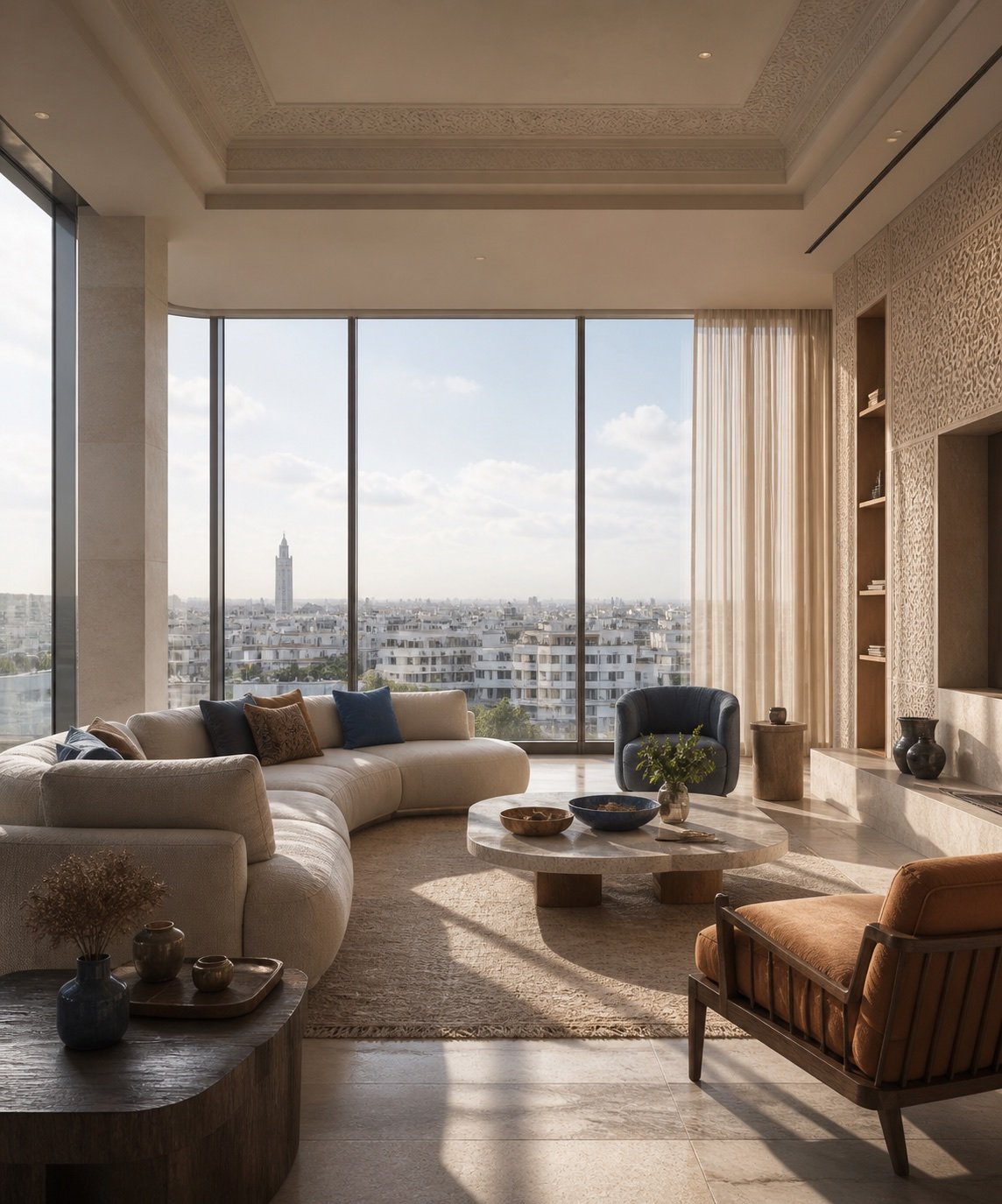 Intérieur lumineux des Résidences La Reine
